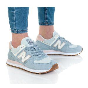 New Balance 574 Light Gray & Light Pink